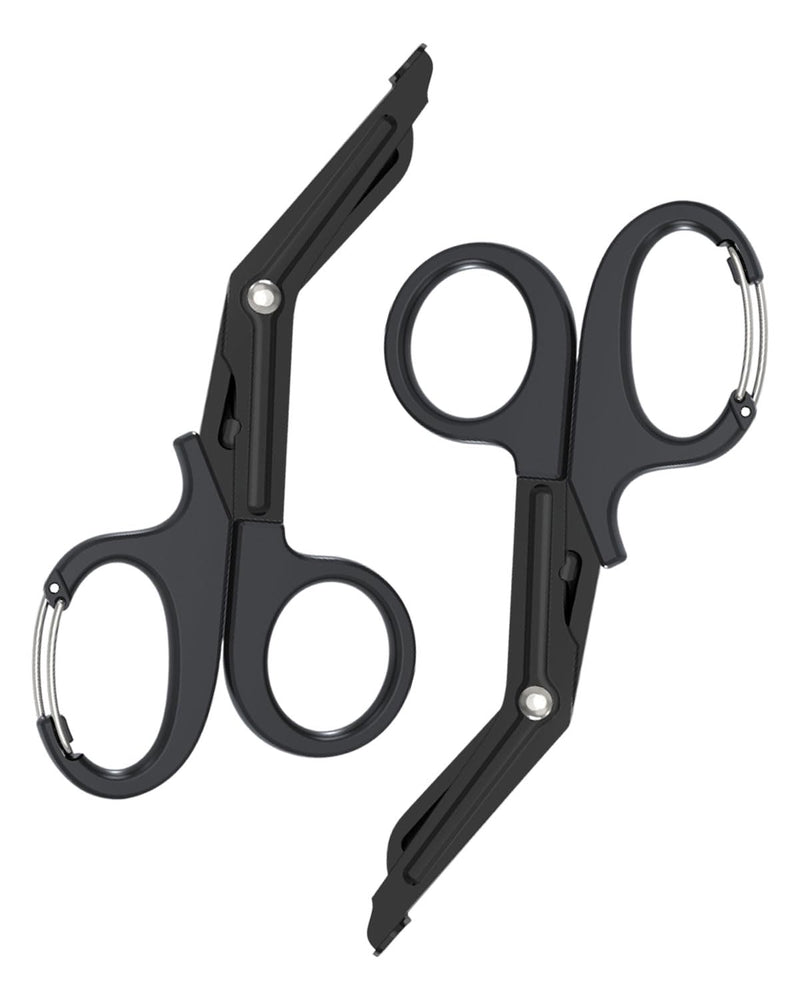 QLEUIFT Medical Bandage Scissors, Medical Scissors, EMT and Trauma Scissors, Stainless Steel Bandage Scissors, 15 cm, Bent Stealth for Nurses, Medical Students, Emergency Room, Black