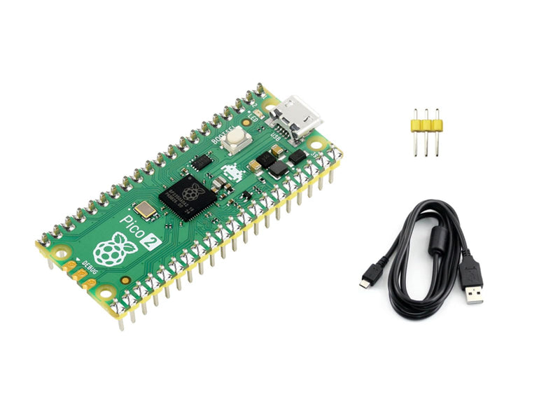Pre-Soldered Raspberry Pi Pico 2 with Header RP2350 Microcontroller Board Mini Board Kit Based on RP2350 Chip, Dual-Core & Dual Architecture, Support C/C++/Python