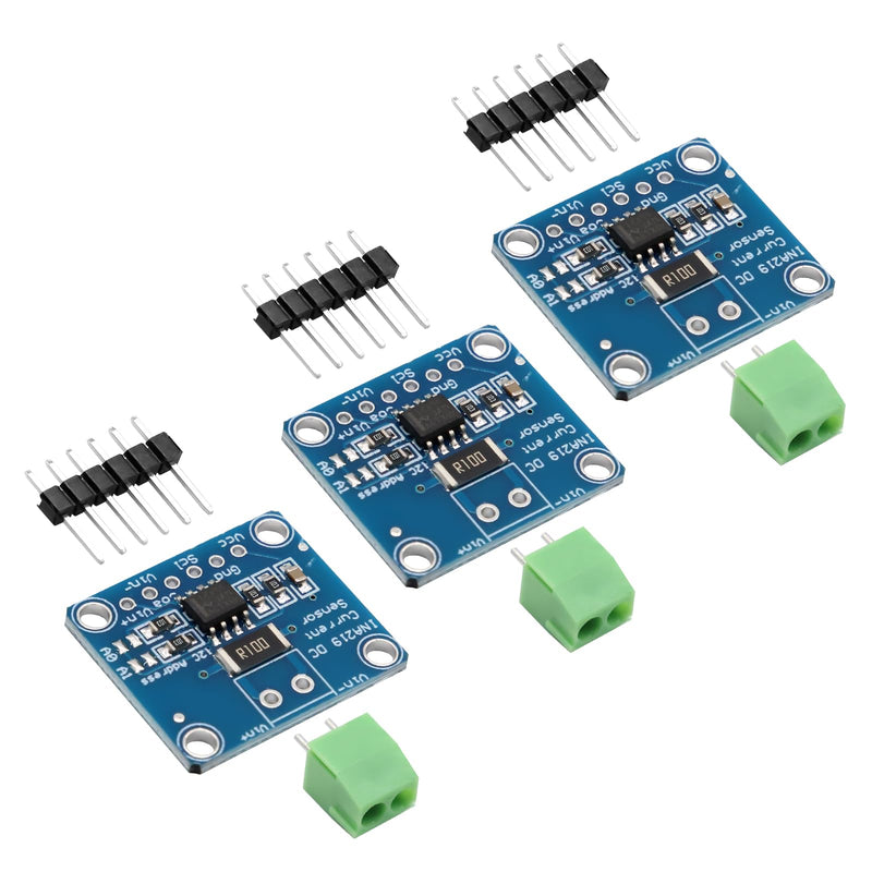 INA219 I2C Sensor Module Binghe 3 Pieces INA219 Zero Point Drift Bidirectional Current Monitoring Sensor Module CJMCU-219 Bidirectional Current Monitoring Sensor I2C Interface Compatible with Arduino