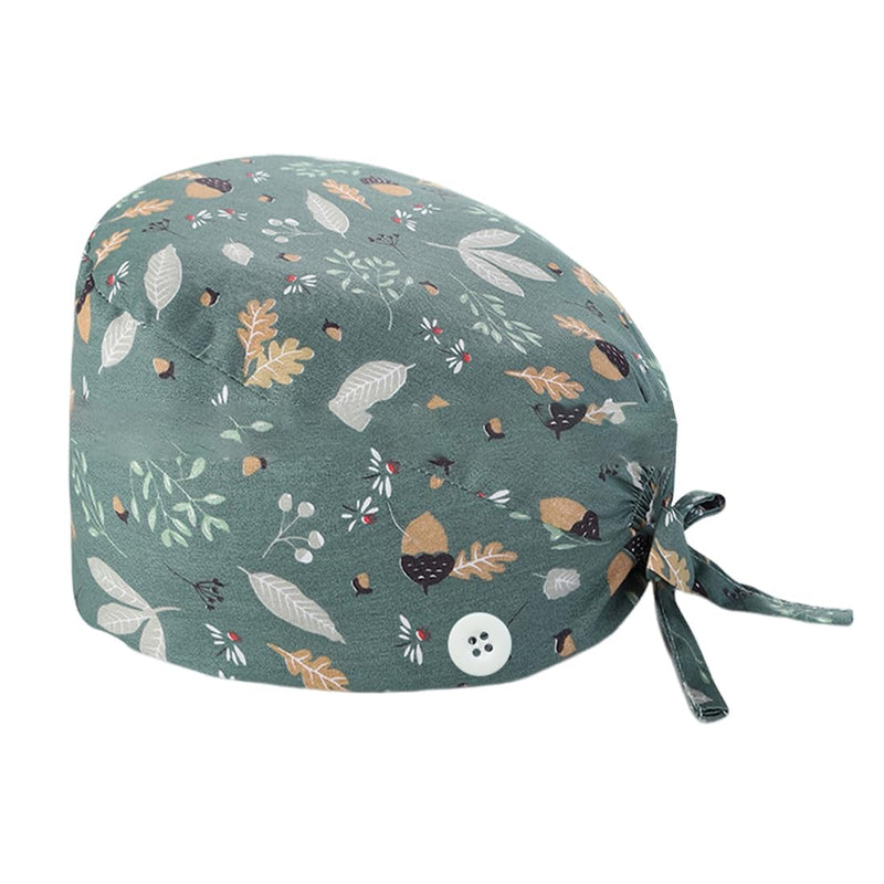 CPJJ Women's Surgical Cap, Fabric, Nurse Cap, Pack of 1, Green