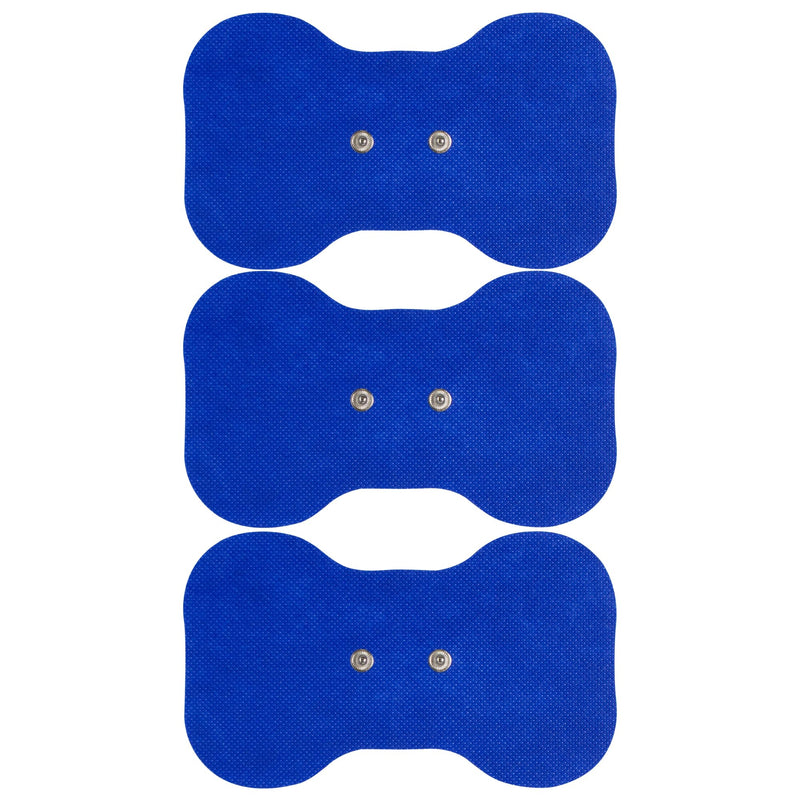 Med-Fit Butterfly Wireless TENS Self Adhesive Electrode - Versatile, Durable and Hassle-Free Pain Relief (Blue, Butterfly 3-Pack) Butterfly 3 Pack Blue