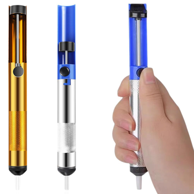 CJQRL 2 Piece Soldering Pump Desoldering Pump Set Desoldering Suction Pump High Temperature Resistant Silicone Nozzle Soldering Sucker Essential Accessories for Professional Welders Soldering Suction