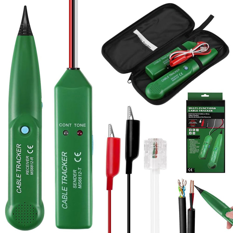 Cable Break Detector Robotic Lawnmower, Cable Tracker, Cable Finder, Cable Tester, Circuit Tester, Telephone Line Tracker for Network Maintenance Collation, Passage of Test Circuit Green