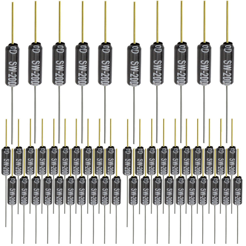 [AUSTRALIA] - RUNCCI-YUN Tilt Sensor Angle Sensor Vibration Sensor Ball Switch 12V 1MA SW-200D Metal Ball Tilt Shake Trigger Switch for Arduino Smart Car (Black) Pack of 50 