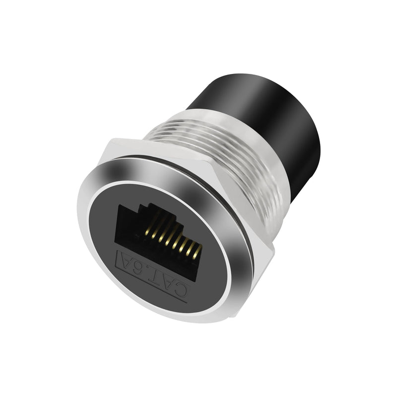 [AUSTRALIA] - XMSJSIY RJ45 CAT6A Panel Mount Adapter Thread Fixed Mount Coupler Ethernet Female to Female Pass-Through Connector Cat6A/CAT6/CAT5E 8P8C Network Socket LAN 