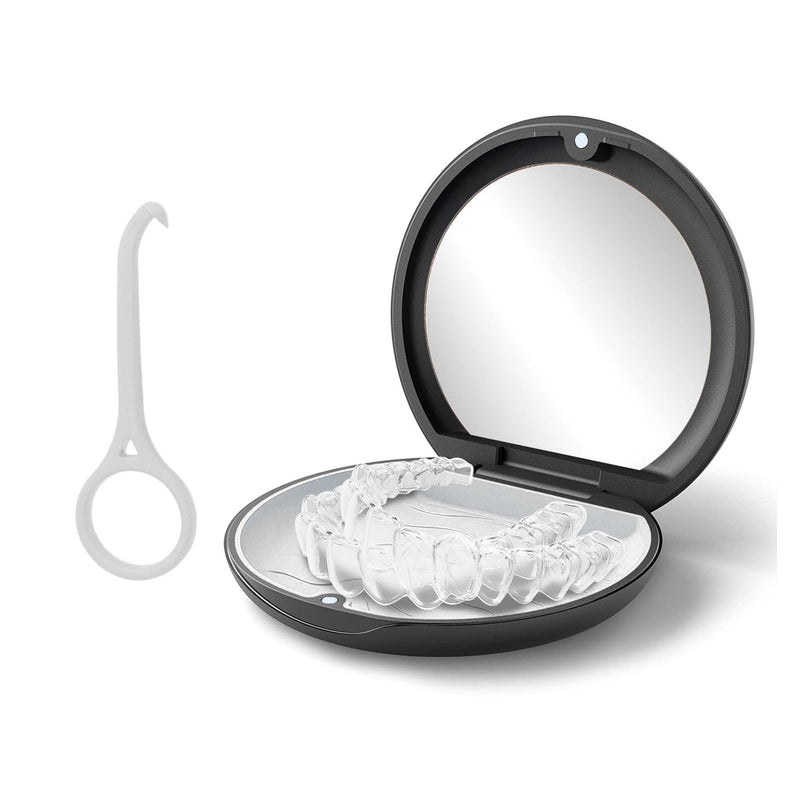 [AUSTRALIA] - Funngy Braces Box, Denture Container, Orthodontic Retainer Case, Denture Box with Mirror and Aligner Removal Tool, Portable Storage Box for Bite Splint, Crunch Splint 