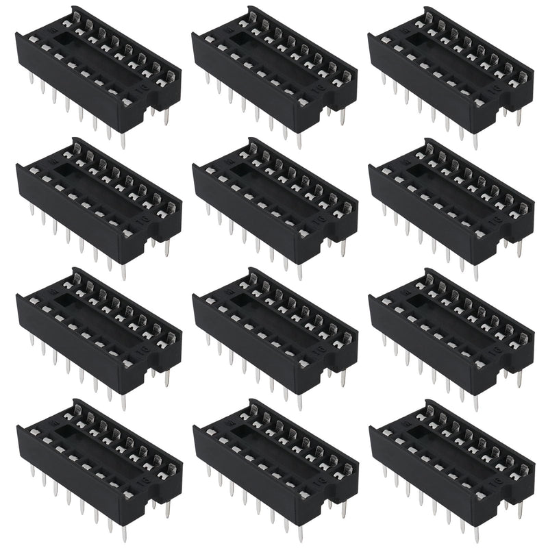 [AUSTRALIA] - ECSiNG Pack of 50 16-Pin DIP-IC Sockets, 2.54 mm, Pitch Chip Socket Soldering Adapter for Digital and Analogue Circuits, Computer and Electronic Development Board, 20 x 10 mm 16-polig, 20 x 10 mm 