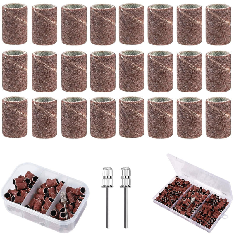 287 Piece Sanding Sleeve Set for Dremel Sanding Attachments 80/120/180 Grit Sanding Drum with Free Box Including 285 Pieces Sanding Belt Sleeves and 2 Pieces Sanding Roller