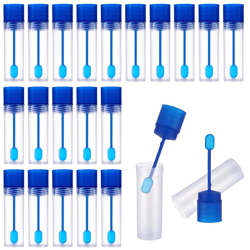 WeddHuis Pack of 20 Chair Sample Tubes for Dog and Cat Sample Tube with Spoon 15 ml Sample Container for Pets