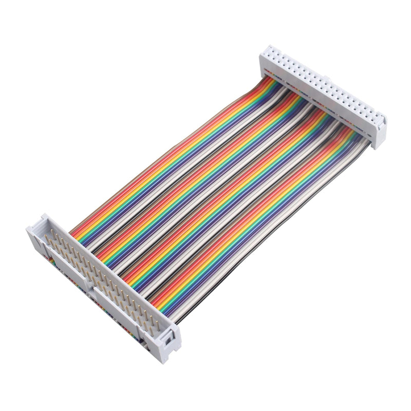 [AUSTRALIA] - ZDE Male to Female GPIO Flat Ribbon Cable 40pin Breadboard Rainbow Jumper Wire 10cm/3.94inch Compatible with Raspberry Pi 5 4B 3 2 Model B B+ 