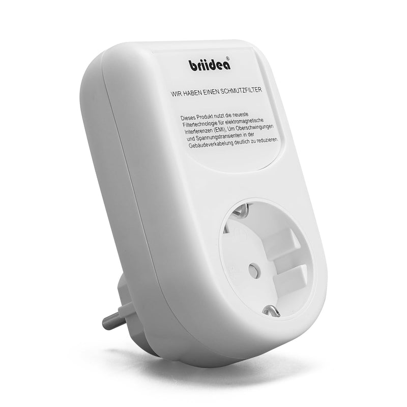 [AUSTRALIA] - briidea Mains Filter Adapter Plug, Universal Broadband Mains Filter, Healthy Environment & Longer Device Life through High Frequency Noise Filtration 