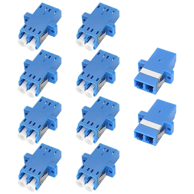 [AUSTRALIA] - XMSJSIY LC-LC Fibre Optic Connector Coupler LC Female to LC Female Adapter Duplex LC/UPC Coupler Fibre Optic Connector Extend for Network Internet - 10 Pieces 