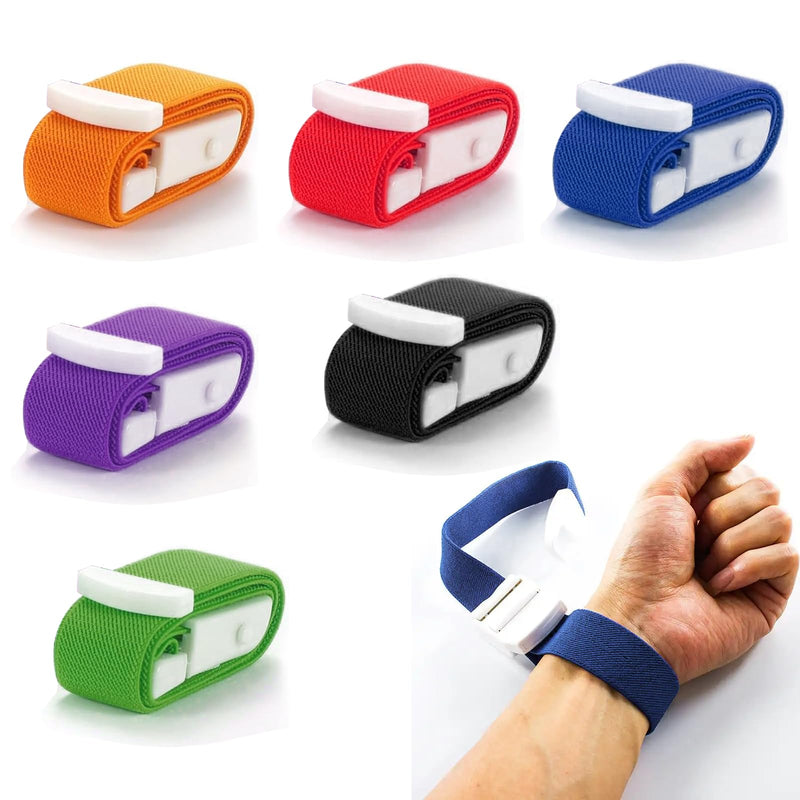 Smavles 6 x Vein Storms, Medical Nurse Tourniquet Buckle, Tourniquet Bands, Vein Congestion Tube, Dust Band, Blood Collection and Wound Care Used (Mixed Colour)