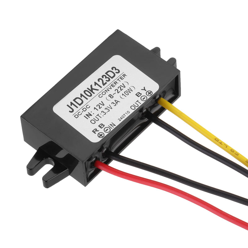 [AUSTRALIA] - QUARKZMAN DC 12V to DC 3.3V Voltage Converter 3A 10W Step Down Converter Voltage Reducer IP67 Waterproof Transformer Power Supply Module Power Adapter for Car Truck Solar System 