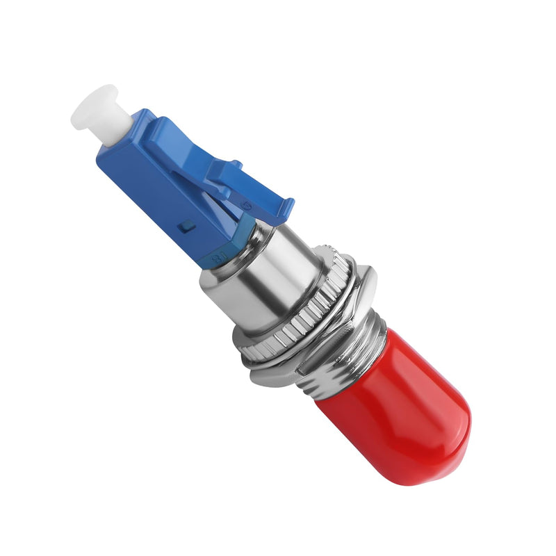 QIANRENON LC to ST Hybrid Fiber Simplex Adapter Coupler SM 9/125μm LC/UPC Male to ST/UPC Female Fiber Optic Interface Connector for Patch Cord Pigtail Optical Power Meter Red Light Pen FTTH