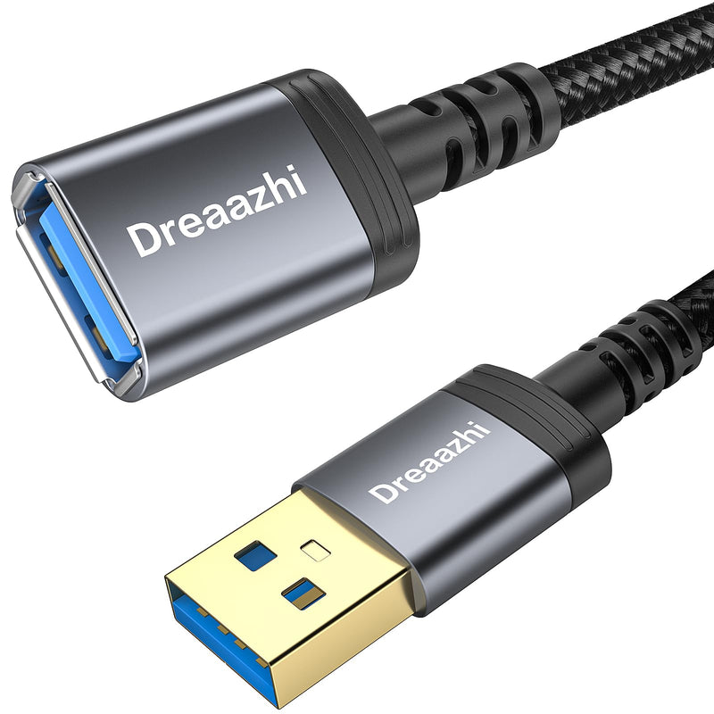 USB 3.0 Extension Cable 1 m, 5 Gbps Type A Male to Female Extension Cable Braided Compatible with USB Keyboards, Mice, Xbox, Flash Drives, Hard Drives, Printers etc.