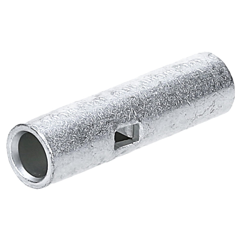 Kalitec L2-M Butt Connectors 10 mm² I Inner Diameter 4.6 mm I Length 25 mm I Crimp Connector with Centre Stop for Conductor Position and Chamfered End I Copper Annealed Tin-Plated Pack of 10