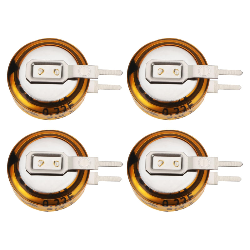 VGOL Pack of 4 0.22F 5.5V Super Capacitor Pitch 5mm Button Capacity Suitable for Truck Lighting Appliances Power Tools