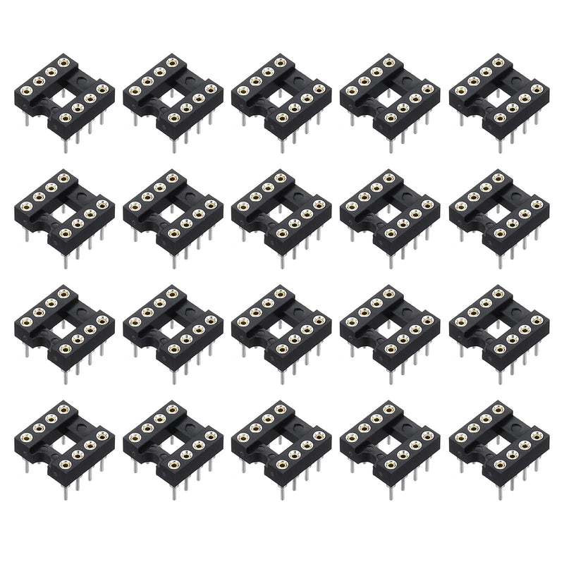 [AUSTRALIA] - QUARKZMAN Pack of 30 DIP IC Chip Socket Adapter 8 Pin IC Assortment Kit 2.54 mm / 0.1 Inch Pitch for Breadboard Project, PCB Board Design 
