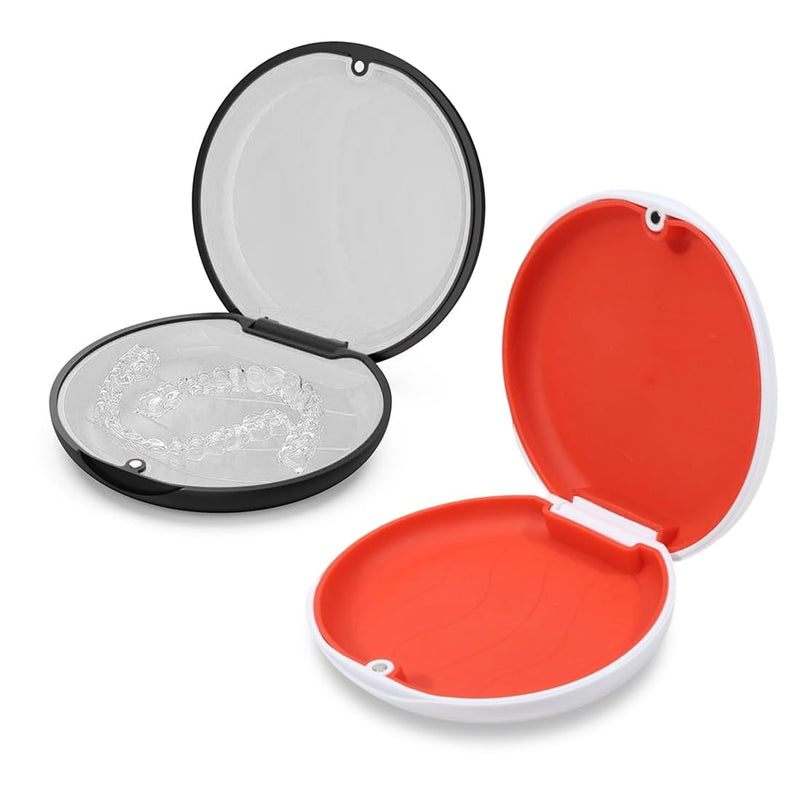 XOXVURI Pack of 2 Braces Box Denture Container Clip Box Braces Box for Dentures Dentures Container for Travel and Daily Use