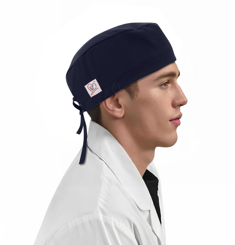 JONATHAN UNIFORM Surgical Caps, Women, Men, Adjustable, Lightweight Fabric with Terry Pad, Surgical Cap, Surgical Cap, Doctor, Nurse Headpiece (Navy Blue) navy