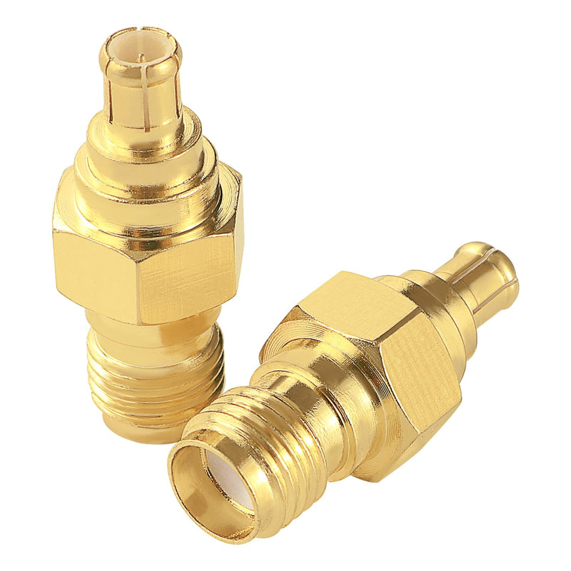KUOQIY 2 pieces SMA female to MCX male antenna plug, SMA to MCX adapter, for antenna 4G LTE WiFi wireless router GPS system