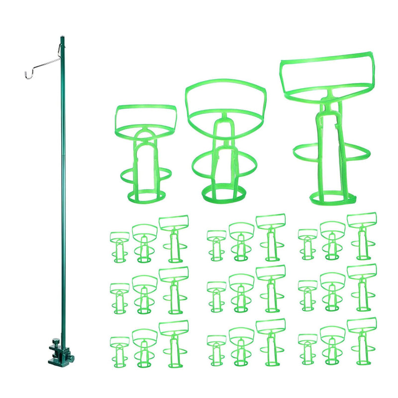 Height Adjustable Infusion Stand, 1 Piece Infusion Cutlery with 30 Pieces Hangers, Foldable Infusion Stand, Portable Medical Infusion Set Infusion Bag Stand for Home/Hospital