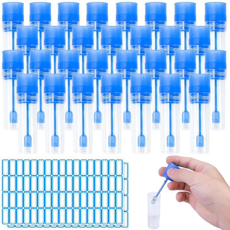 CONJURAIDE Pack of 30 Chair Sample Tubes, Sample Tubes 15 ml Faecal Sample Tubes Dog Cat Chair Sample Chair Tube Examination Tube with Spoon Protective Cover for Chair Sample Pets for Testing