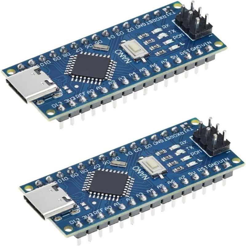 Nano Module with CH340 Microchip, 5 V/16 MHz Nano Board Compatible with Arduino IDE (Type C Port) Pack of 2