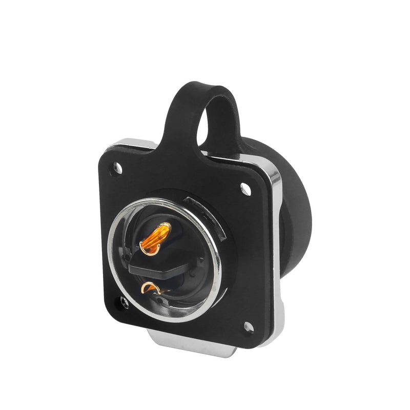 CNLINKO LP20 2 Pin Reverse Mountable Round Waterproof Connector IP68 Female and Male For Automotive and Outdoor Applications (2 Pin Semi Metal) 2 Polig Semi-metal material