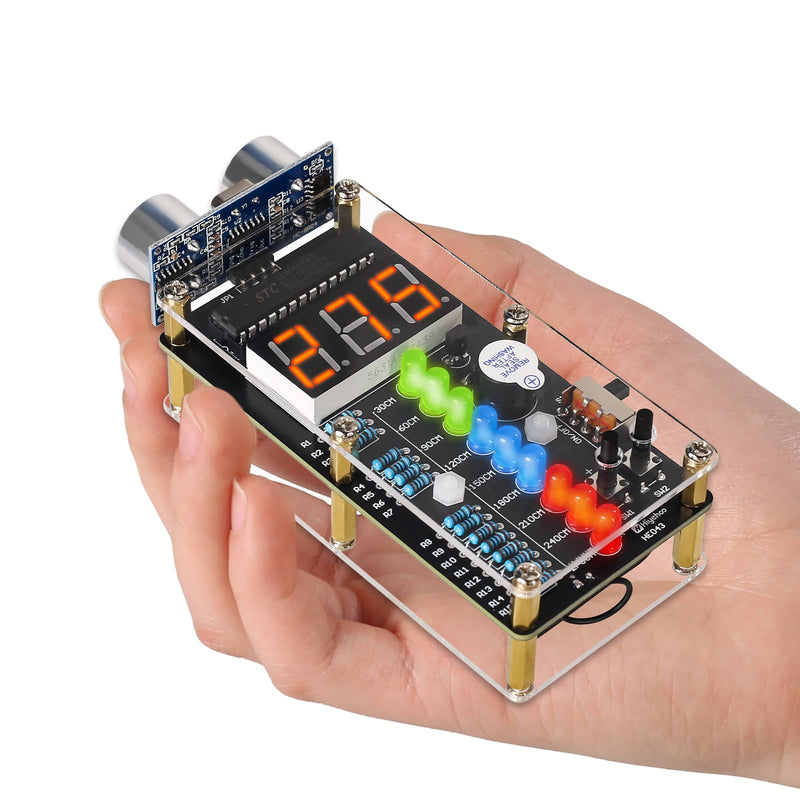 [AUSTRALIA] - Ultrasonic Rangefinder Soldering Kit, ElektoLoter HC-SR04 Distance Sensor DIY Electronic Kit with LED Indicators, STEM Soldering Learning for Home and School Education as well as Daily Use 