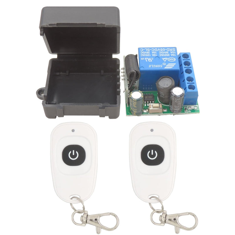 [AUSTRALIA] - DieseRC 5 V - 30 V Radio Remote Switch 1 Channel Radio Control Relay Receiver 12 V 24 V with Transmitter Key Ring Potential-Free Contact Relay Control (1 Receiver and 2 Transmitters) 1 receiver and 2 transmitters 