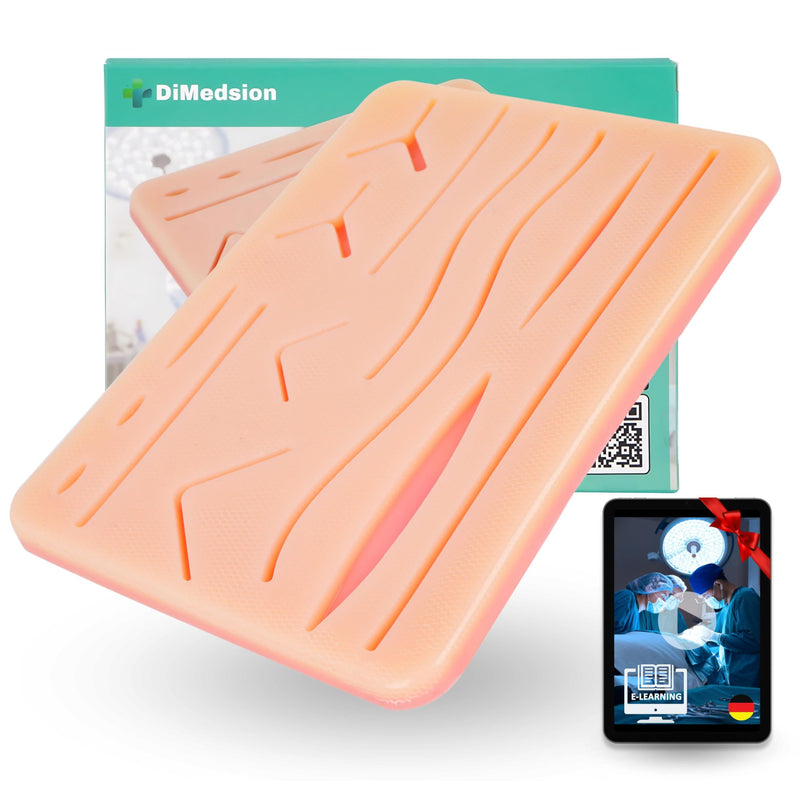 Exercise Board Silicone Suture Pads, Suture Pad for Surgical Suture Set with 3 Layers, Suture Practice Kit with 14 Wounds, Sewing Kit Medicine, Suture Set Exercise Medicine, Surgical Suture Set