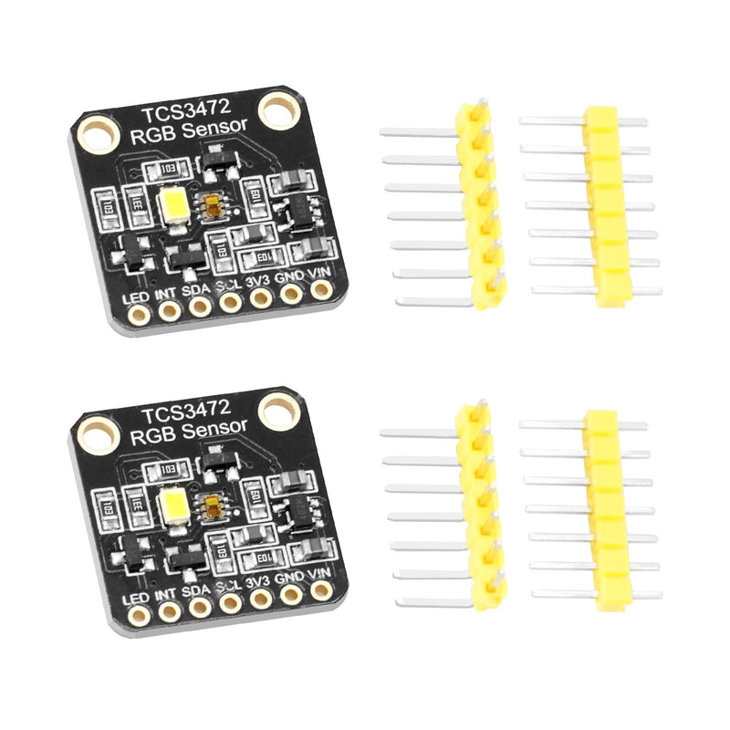 TCS-34725 RGB Light Colour Module AYWHP 2 Pieces RGB Light Colour Sensor Colour Detection Sensor Colour Meter Photoelectric Sensor Compatible with Arduino