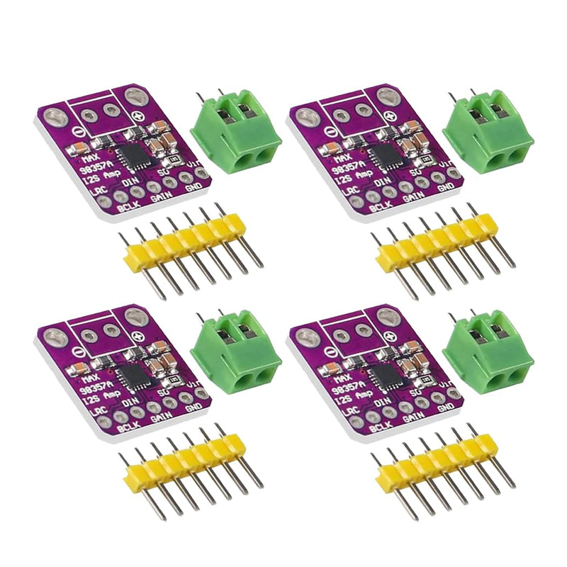 MAX98357 I2S 3W DAC Decoder Breakout Module Supports ESP32 Raspberry Pi Pack of 4