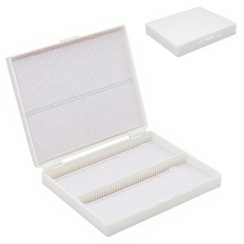 Scientific Preparation Box for 100 Slides, Plastic Box, Slide Box