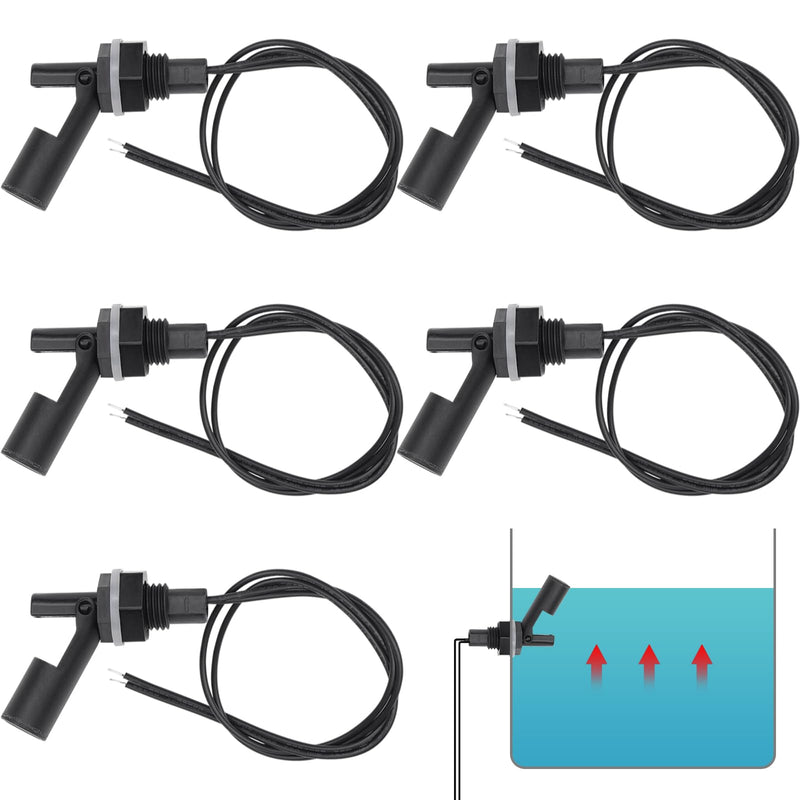 Float Switch Pack of 5 Float Switch Level Switch Water Level Switch Float Switch for Tank, Pool, Aquarium, Hydroponics