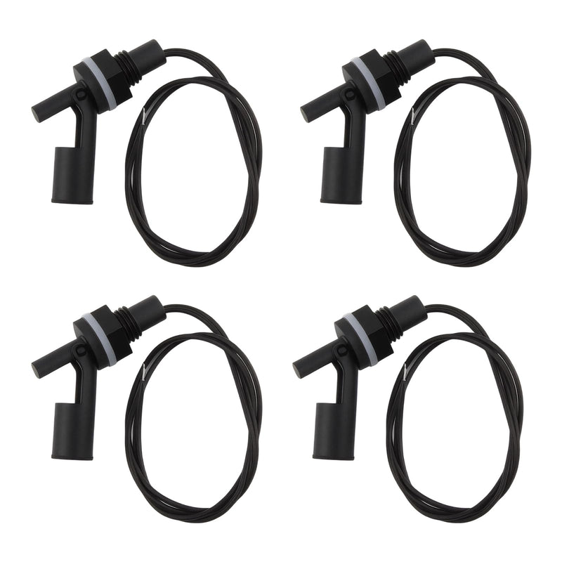 Pack of 4 Float Switch Water Level Sensor, Float Switch, Side Mounted Horizontal Float Switch, Liquid Float Switch for Tank, Pool, Horizontal, Aquarium