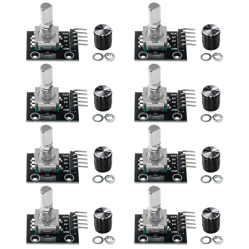 KY-040 Rotary Encoder, Rotary Encoder, with Push Button, Rotary Encoder Module, 360 Degree Encoder, Rotary Encoder, Code Switch, Digital Potentiometer (8) 8
