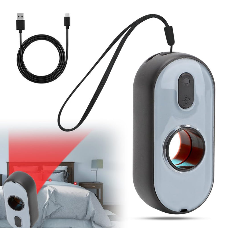 Hidden Camera Detector, 3-in-1 Bug Detector with Vibration Alarm and LED Torch, Anti-Spy Infrared Scanner, Hidden Cameras Detection, Hidden Camera Detector Anti-Spy for Hotel (Black) Black