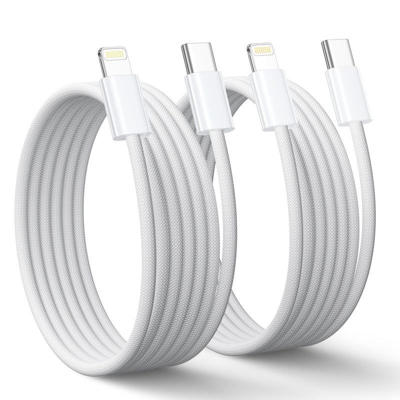 [AUSTRALIA] - USB C Lightning Cable 1 m 2 Pack, [Apple MFi Certified] Original Charging Cable iPhone Power Delivery iPhone Charging Cable USB C for iPhone 14 13 12 11 Pro Max XS XR X 8 Plus 8 SE2020 1 m + 1 m White 