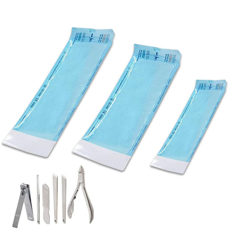 Pack of 150 Sterilisation Bags, Self-Adhesive Sterilisation Bags, Disposable Steriliser Bags for Cleaning Tools, Self-Sealing Sterilisation Bag, Sealing Sterilising Bag