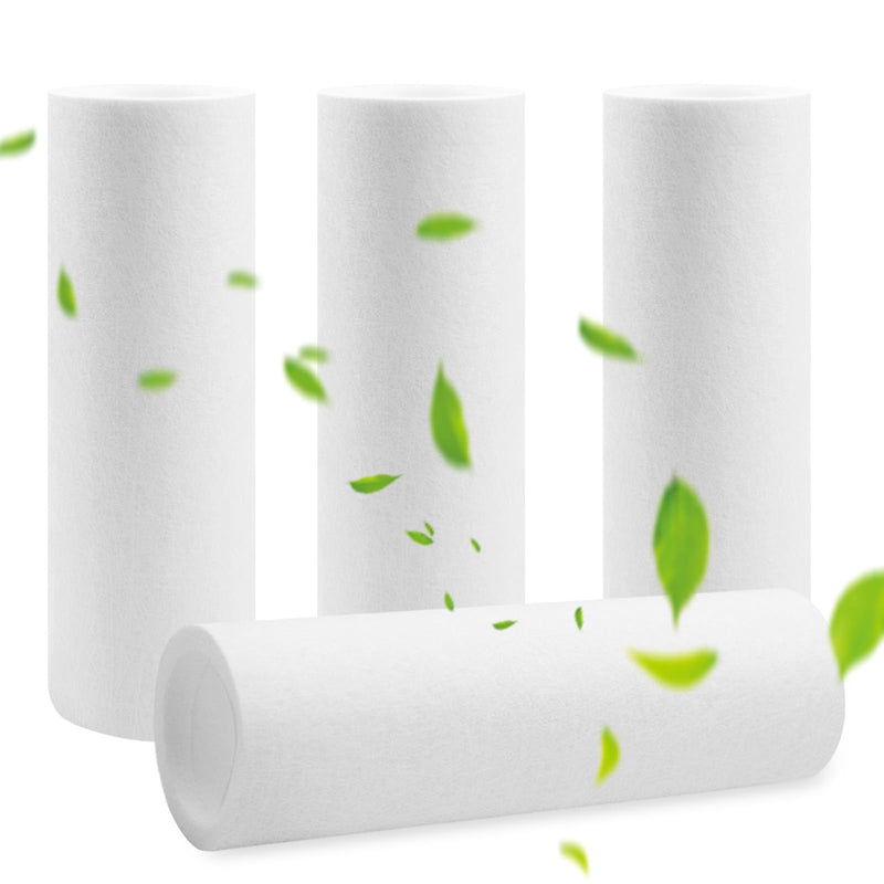 Pack of 4 50 µm Replacement Filters Compatible with Grünbeck Water Filter FS 1 Inch, House Water Filter Replacement Candle Filter, Without Protective Bell, PP Cotton, Filter Candles Compatible with