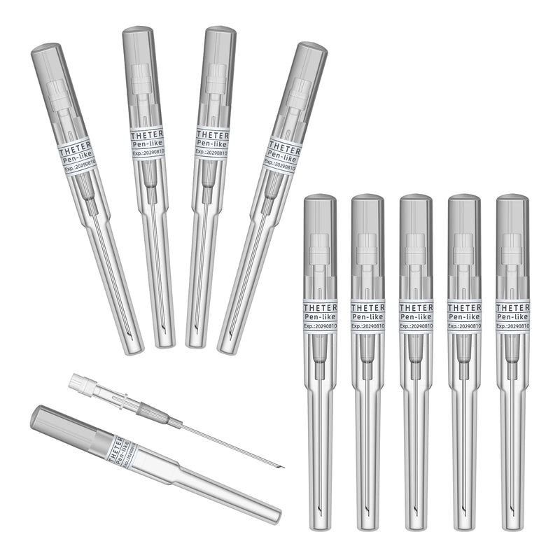 ATOMUS Catheter Piercing Needles - 10 Pieces 16G Hollow Needles for Ear Nose Belly Lip Piercing Stainless Steel Individually Packed Body Piercing Tool 16G 10pcs