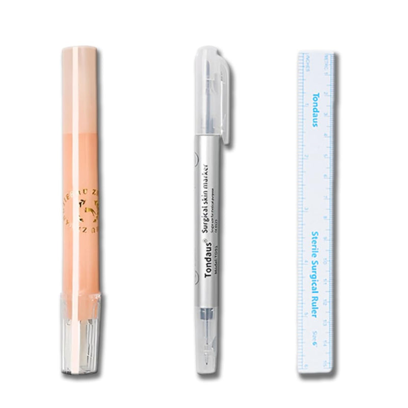 [AUSTRALIA] - HAZMA 1 Tattoo Pen Set Includes a Double-Headed Tattoo Pen and a Tattoo Eraser, Temporary Tattoo Markers for Skin, Tattoo Pens for the Skin, Skin Marking Pen 