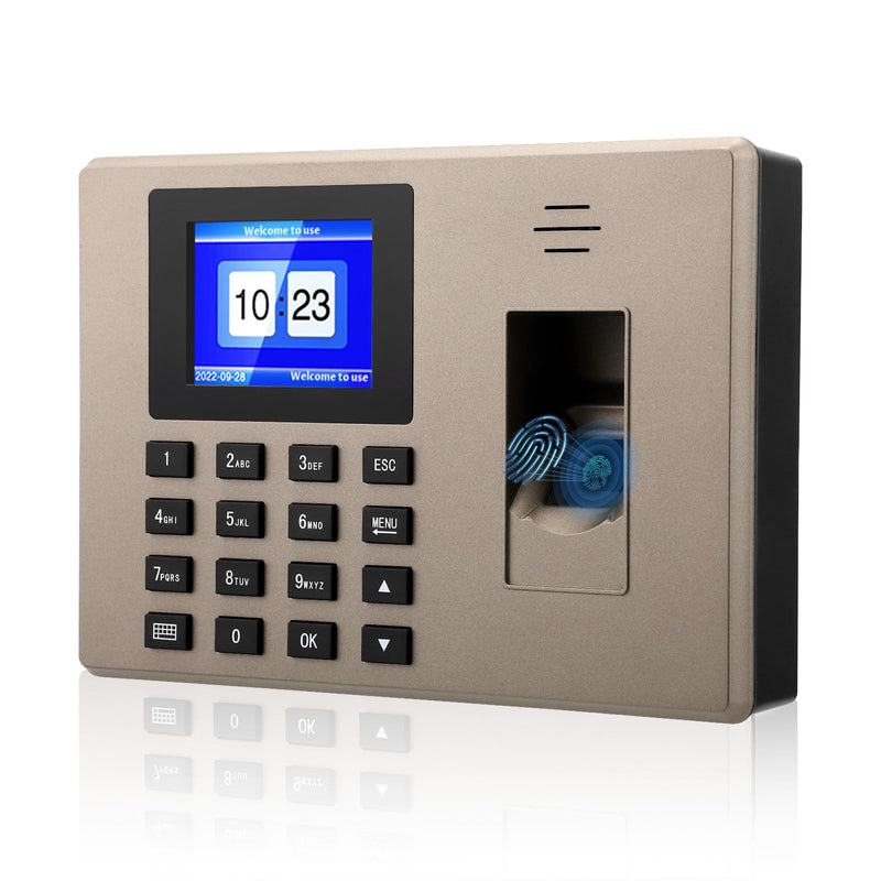Time Tracking for Small Businesses, Multilingual, with Fingerprint & Pin Input, 1000 Fingerprint & 1000 ID, Employee Time Tracking Device, Working Time Tracking for Small Businesses