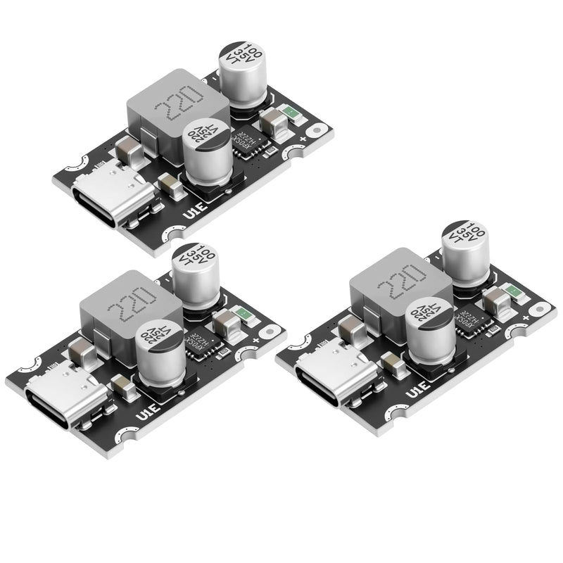 [AUSTRALIA] - PD65W Fast Charging Module, QIQIAZI Fast Charging Module 12V-30V to USB-C PD3.1 QC3.0 with Type-C Port, USB Buck Converter DC-DC Step Down Module for Phone Fast Charging (Pack of 3) 