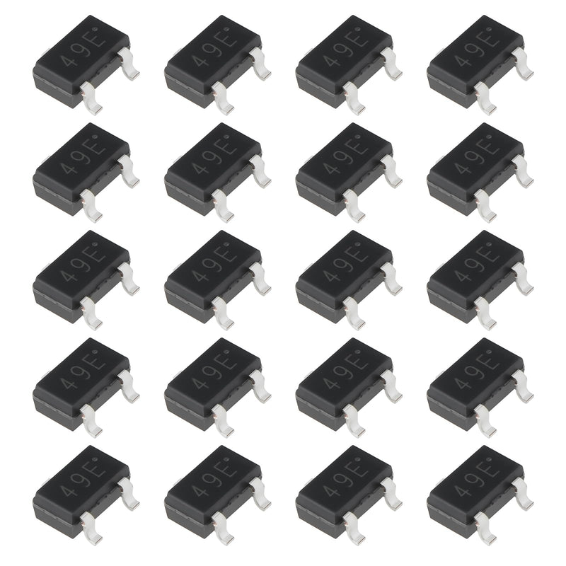 OTOTEC 20pcs SMD Sensor Switch Linear Hall Effect 49E SS49E AH49E Compatible with Motor Control Read Magnetic Code