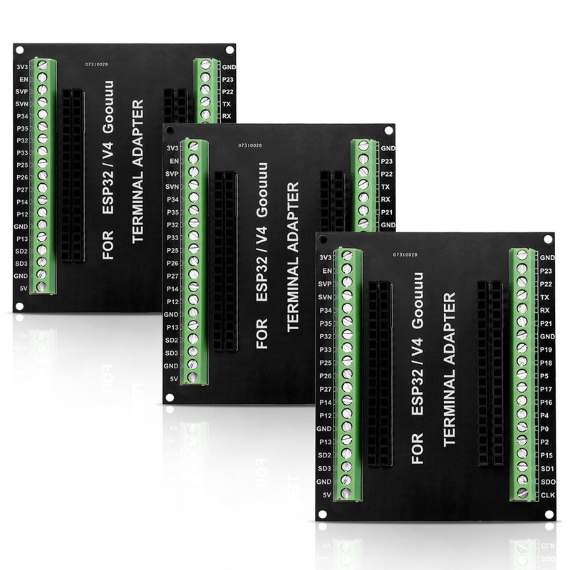 Heemol Pack of 3 for ESP32 GPIO Breakout Board for 38PIN 25.5mm for ESP32 Development Board Expansion Board for ESP32 Breadboard Breakout board x 3