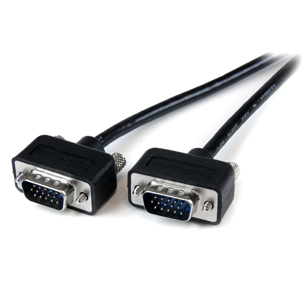 StarTech.com 6 ft. (1.8 m) VGA to VGA Cable - HD15 Male to HD15 Male - Coaxial High Resolution - Low Profile - VGA Monitor Cable (MXT101MMLP6),Black